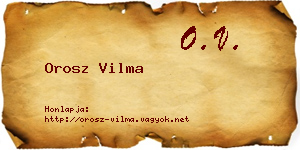 Orosz Vilma névjegykártya